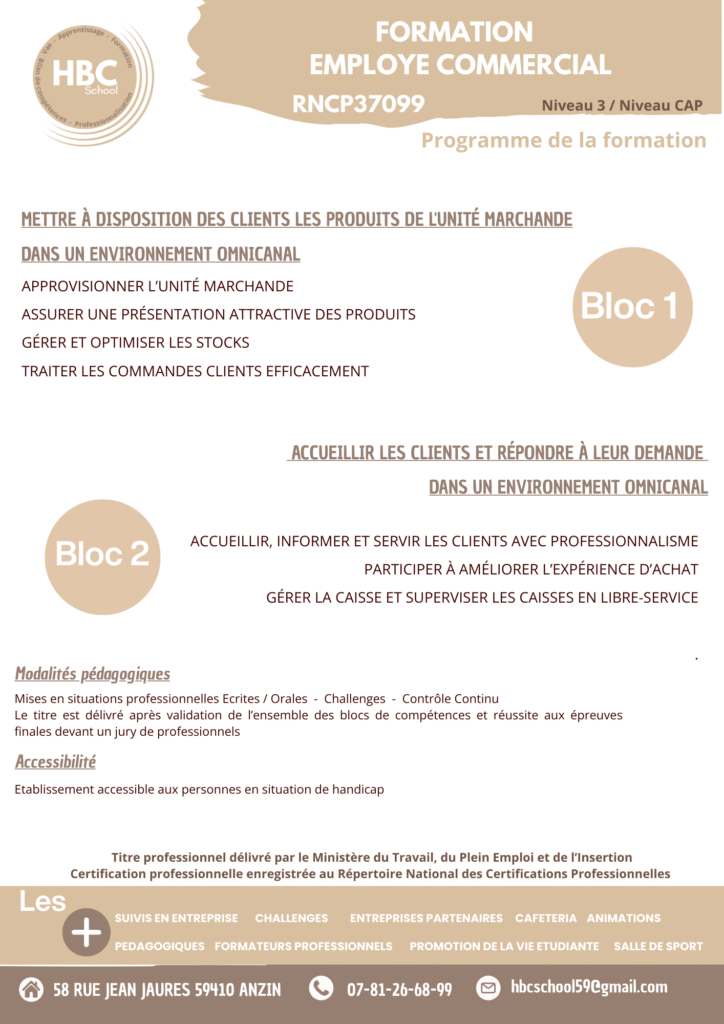 niv 3 employe commercial