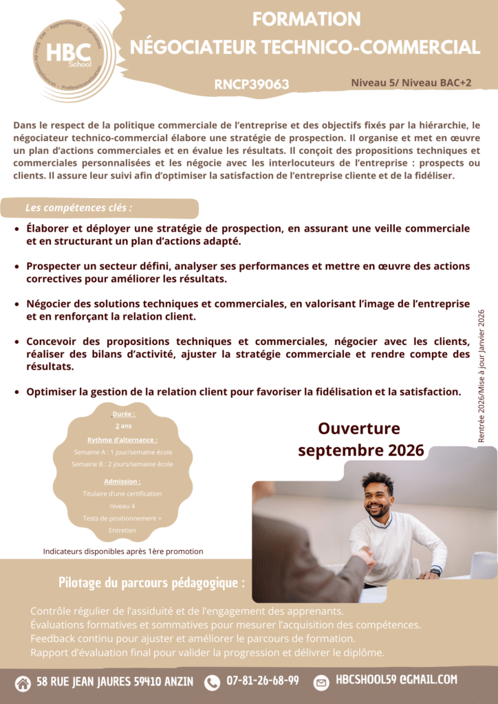 niv 4 nego technico commercial